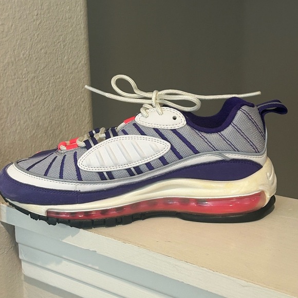 Nike Air Max 98 NRG SPACE FLIGHT SUIT Gray Silver Red Blu (AH6799-110) WMN Sz 6 - Picture 4 of 10